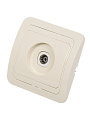 Розетка телевизионная скрытой установки, 1 гнездо, ABS пластик, IP20, слоновая кость, тупиковая, UNIVersal