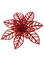Елочное украшение Пуансеттия, красное, 14х3.5х14 см, SYYKLA-1919103