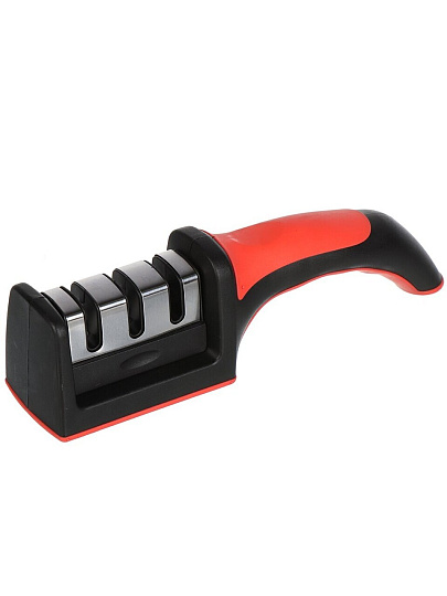 Точилка для ножей, нержавеющая сталь, 21.5х5х6 см, черная, Daniks, S-Z58305A