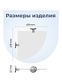 Полка для ванной стекло, металл, настенная, угловая, 47.8х47.8 см, Fora, Drop, FOR-DP035 - фото 3