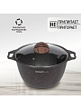 Кастрюля алюминий, антипригарное покрытие, 4 л, крышка стекло, Kukmara, Granit Ultra, кгг42а, синяя - фото 3