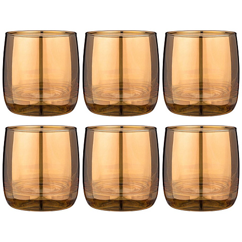 Набор стаканов из 6 шт "гречишный мед" 310 мл., 194-542