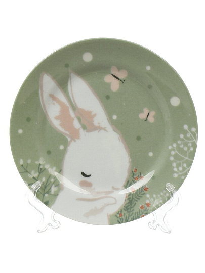 Тарелка десертная фарфор, Идиллия Bunny, 17.5 см, круглая, Добрушский фарфоровый завод, 1С2026Ф34