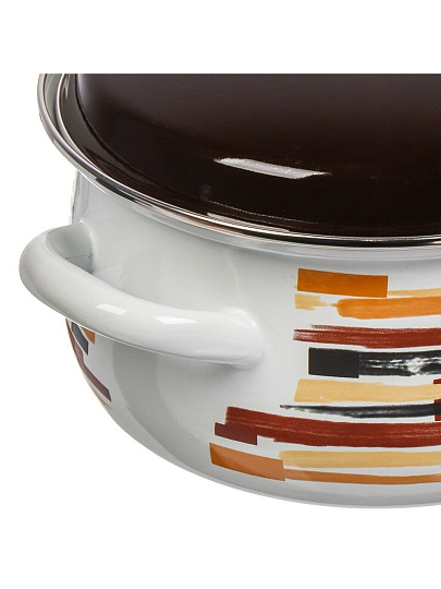 Набор посуды эмалированная сталь, 6 предметов, кастрюли 1.9, 2.7, 3.7 л, Керченский металлургический завод, Аттик-1, белый