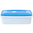 Контейнер пищевой пластик, 1.3 л, голубой, прямоугольный, Plast team, Micro Top Box, PT1544ГПР-12РN - фото 2