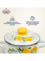 Кастрюля эмалированная сталь, 2 л, крышка сталь, сферический, Сибирские товары, Лимоны, 3MC161P, индукция - фото 6