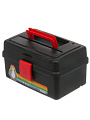 Ящик для инструментов, 25х16х15 см, полипропилен, Bartex, Т-25, пластиковый замок, мини, черный, 610447 - фото 6