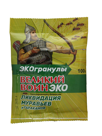 Инсектицид Великий Воин, эко-гранулы, 100 г, пакет, Ваше хозяйство