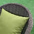 Мебель садовая Green Days, Элит Премиум, серая, стол, 118х118х75 см, 4 кресла, подушка зеленая, CYH1830W-1 - фото 5