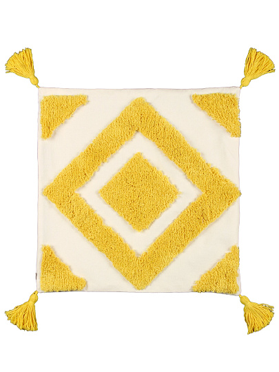 Наволочка декоративная Бохо, канвас, 45 х 45 см, горчица, A130216