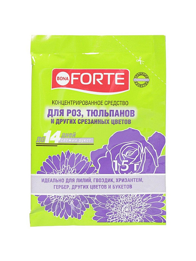 Удобрение для срезанных цветов, минеральное, гранулы, 15 г, Bona Forte