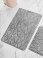 Набор ковриков для ванной и туалета, 3 шт, 0.5х0.8, 0.4х0.5 м, полиэстер, серый, Silvano, Вязание, Y4-11481 - фото 2