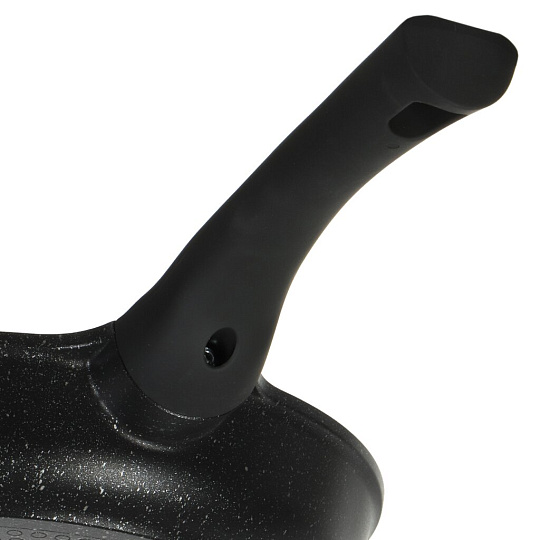 Сковорода литой алюминий, 24 см, антипригарное покрытие, Горница, Серебро, черная, индукция, ис9241ср