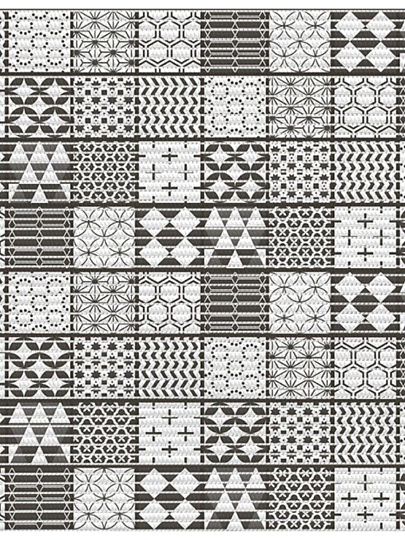 Коврик для ванной, антискользящий, 0.65х15 м, вспененный ПВХ, серый, Вилина, Преображение Клетка, 218PT