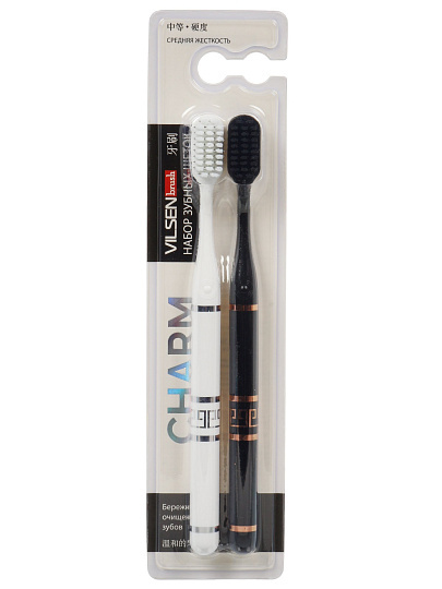 Зубная щетка Vilsen, Charm, сред жест, 2 шт