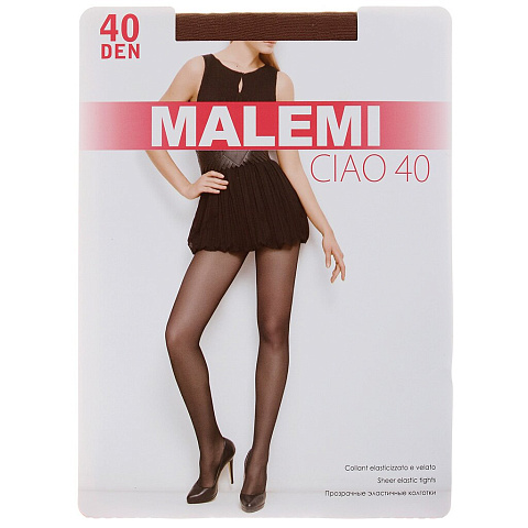 Колготки Malemi, Ciao, 40 DEN, р. 3, daino/загар, с шортиками и прозрачным мыском