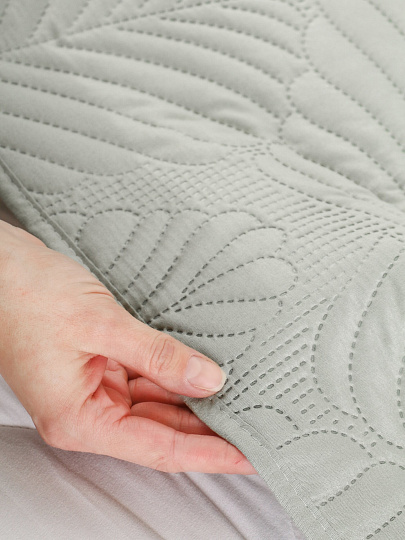 Покрывало евро, 220х240 см, 100%пэ, стеган, Silvano, Фауна, сталь