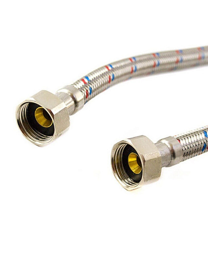 Подводка для воды 1/2"х2 м, г-г, сталь, ELKA