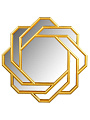 Зеркало декоративное настенное, 61х61 см, металл, фигурное, Y4-6853
