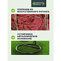 Подвесное кресло Кокон, 1-мест, 67х92х198 см, 100 кг, Green Days, черный/коричневое, подушка бордово-красная, TZF-H049-C200H-16 - фото 9