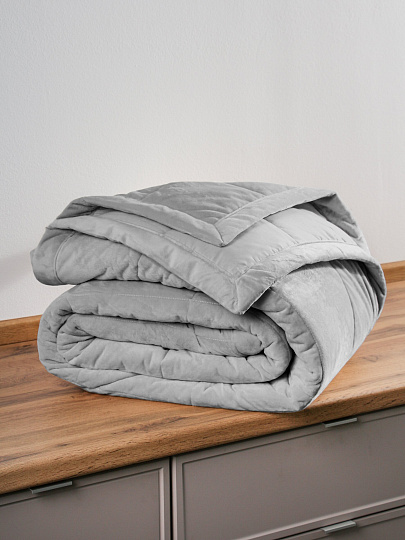 Покрывало евро, 240х260см, 100%пэ, Silvano, Аврора, серое