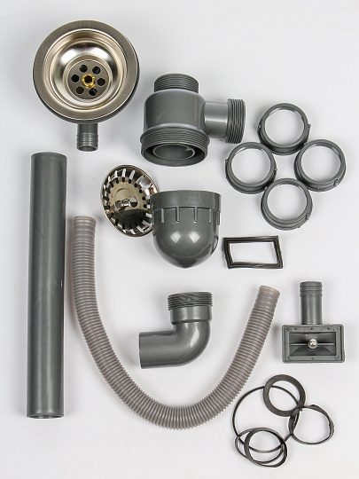 Сифон для мойки, 3&quot; 1/2, 40х40/50, пер прям, Aqwin, YT-CBC-027