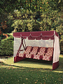 Качели садовые 4-местные, 265х143х176 см, 380 кг, Arno, Дефа Люси, раскладываются в кровать, с москитной сеткой, бордовые, 2017-КД-58, металл - фото 9