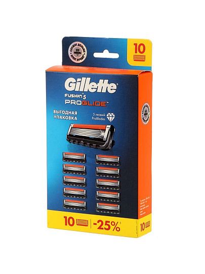 Сменные кассеты для бритв Gillette, Fusion, ProGlide, для мужчин, 10 шт, 0050016380