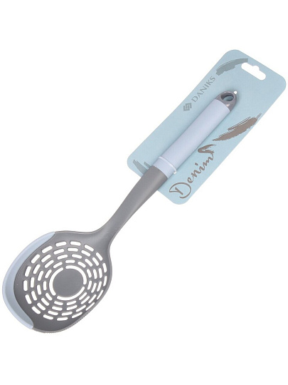 Шумовка для кухни, нейлон, силикон, навеска, Daniks, Denim, WFCF016-5