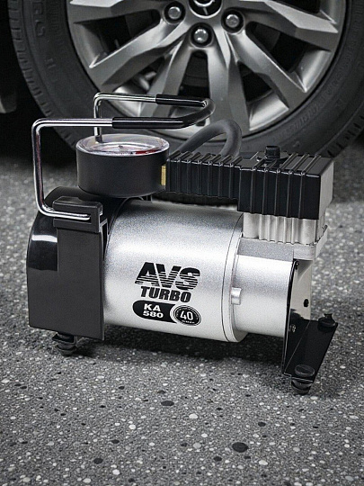 Компрессор автомобильный AVS, KA-580, 40 л/мин, 12 В, 10 атм, 150 Вт, с манометром, 43001