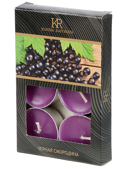 Свеча ароматическая, 6 шт, Черная смородина, с подвесом, 400 255