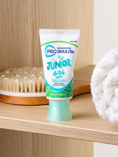 Зубная паста Sensodyne, Sensodyne Proэмаль Junior, Мятная жвачка, для детей, 50 мл, от 4 до 14 лет