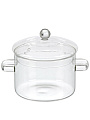 Кастрюля стекло, 1.9 л, крышка стекло, для СВЧ, духовок и электрических плит, B150079, прозрачная - фото 3