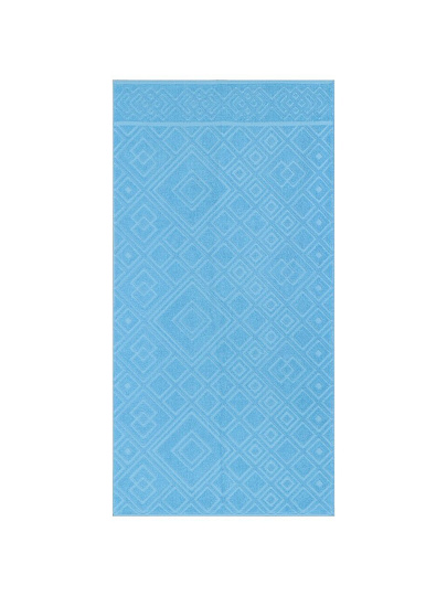 Полотенце банное 70х140 см, 100% хлопок, 450 г/м2, жаккард, Ромбы 4443, Авангард, голубое, 62, Россия, С81-ЮА
