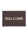 Коврик придверный, 50х80 см, прямоугольный, резина, коричневый, Spongy Welcome, Sunstep, 38-442