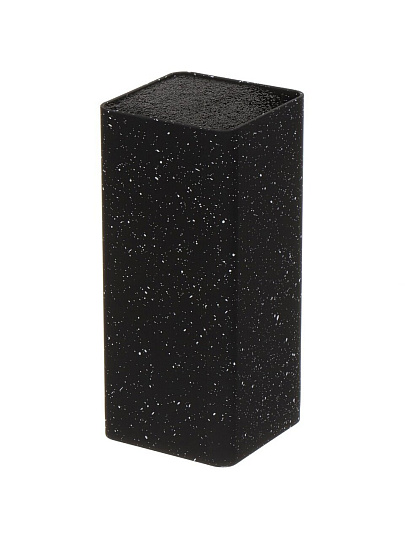 Подставка для ножей, пластик, 11х11х22 см, черный мрамор, Y4-5431