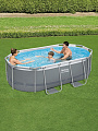 Бассейн каркасный Bestway, 305х200х84 см, Power Steel Oval Pool, 5614A, фильтр-насос, 3668 л