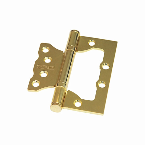 Петля накладная для деревянных дверей, Arsenal, 100x75x2.5 мм, 2ВВ SBР, матовое золото