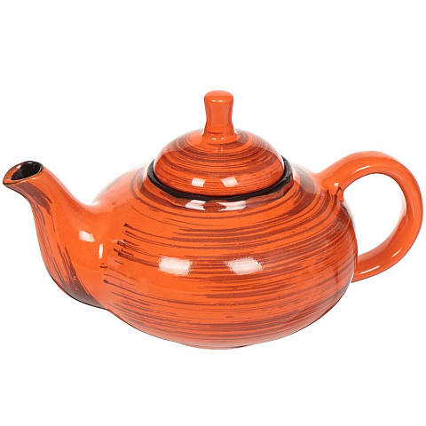 Чайник заварочный керамика, 0.7 л, Борисовская керамика, Кроха Оранжевая полоска, ОРП00009122