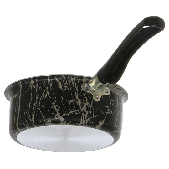 Ковш алюминий, антипригарное покрытие, 1 л, крышка стекло, бакелитовая ручка, Vari, Антрацит, ANT65116/11