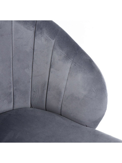 Кресло 510х595х820 мм, черный глянец, сиденье квадратное, велюр, на саморезах, California 975, AV 308-C975-08