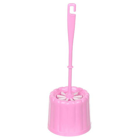 Ерш для туалета Мультипласт, Фигурный, напольный, пластик, розовый