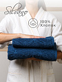 Набор полотенец 2 шт, 100% хлопок, 480 г/м2, Silvano, Тинто, синий, Турция - фото 9