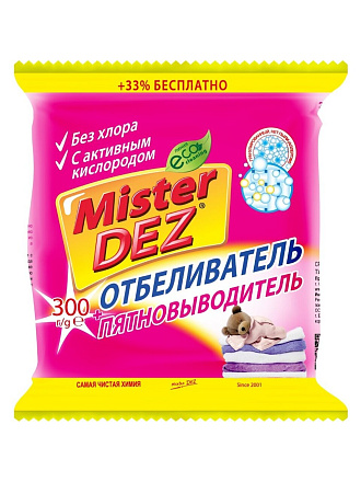 Пятновыводитель-отбеливатель Mister Dez, Eco-Cleaning, 300 г, порошок, для белья, кислородный
