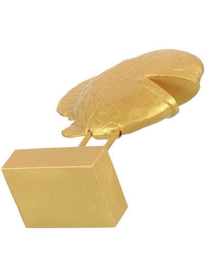 Фигурка декоративная гипс, Скалярия Большая, 23х23х36 см, на подставке, золотая, 10 0840 0002