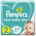 Подгузники детские Pampers, Mini, р. 2, 3 - 6 кг, 27 шт, унисекс