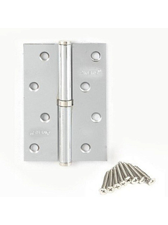 Петля для деревянных дверей, Avers, 100х75х2.5 мм, левая, B-CR-L, 30704, с подшипником, хром