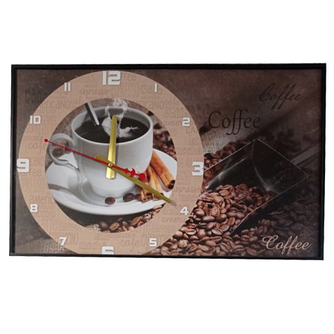 Часы настенные, 35х57 см, TopPosters, Черный кофе, Bl-2211