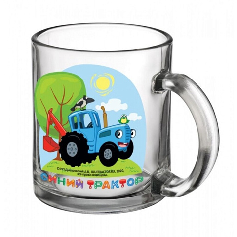 Кружка детская стекло, Синий трактор, 250 мл, Умка, GP51748STR