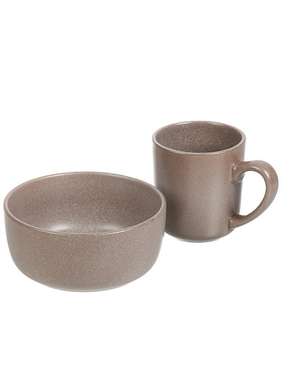 Сервиз столовый керамика, 16 предметов, на 4 персоны, Jewel, Капри, ПС0006-53, коричневый